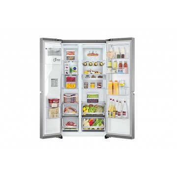 LG GSJV90PZAE Ψυγείο Ντουλάπα 635lt NoFrost Inox Υ179xΠ91.3xΒ73.5εκ.
